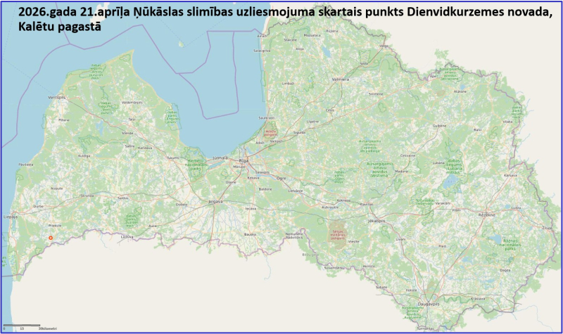 Ņūkāslas slimības uzliesmojums 2026.g. aprīlī